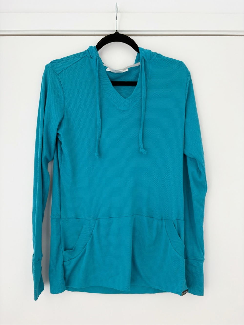 NWOT ExOfficio Insect Shield Teal V Neck Hoodie M